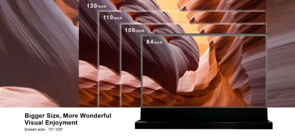 Vividstorm S Electric Tension Floor Screen With White Cinema Material for All Type Projectors - Image 8